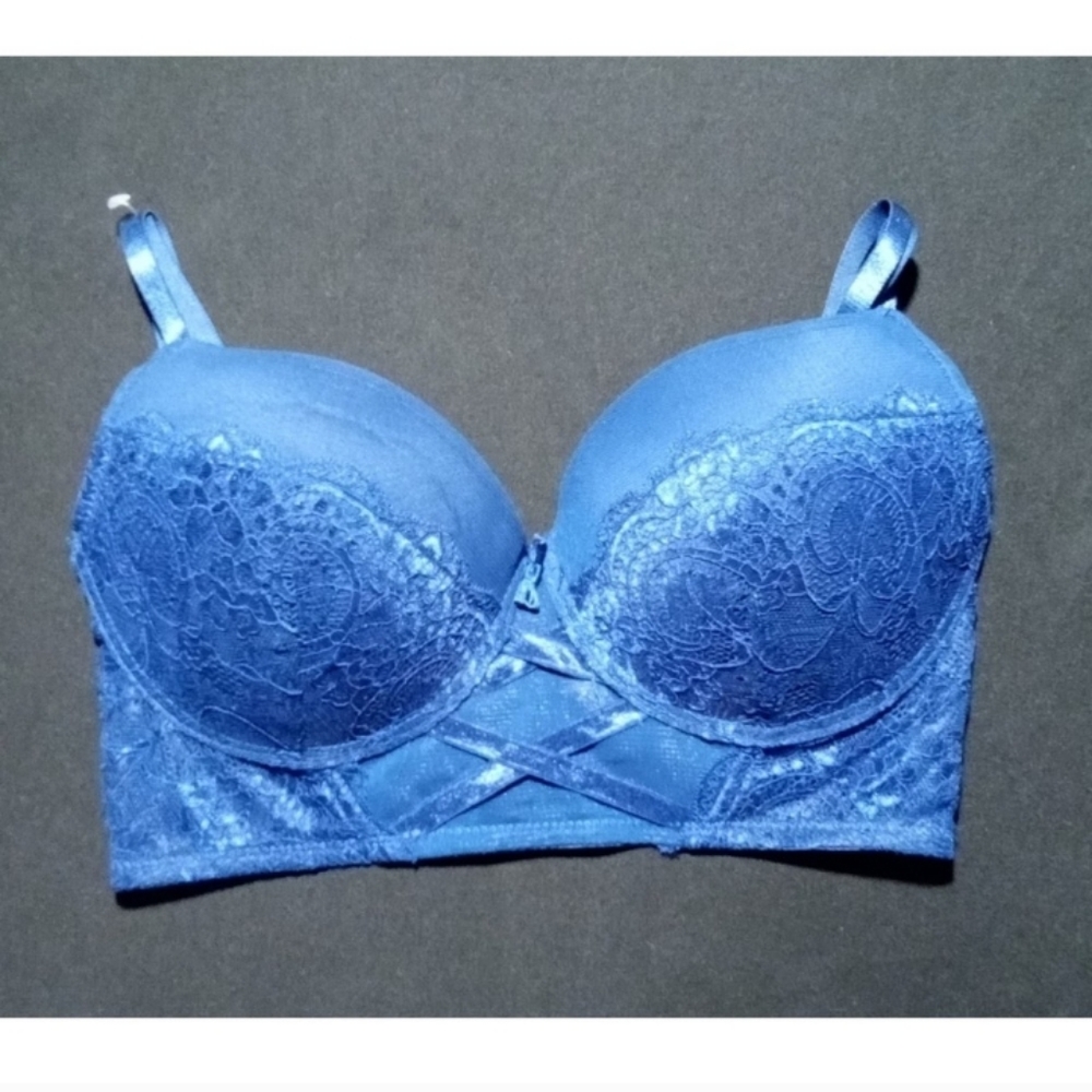 Royal Blue with Lace Bra